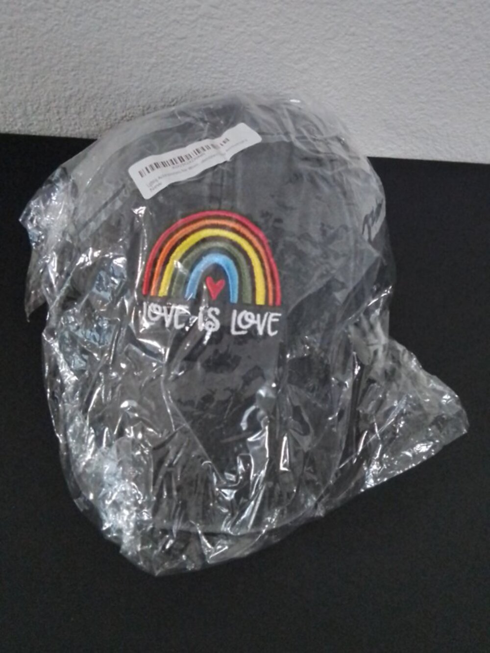 LOVE IS LOVE PRIDE Distressed Look Adjustable Cap